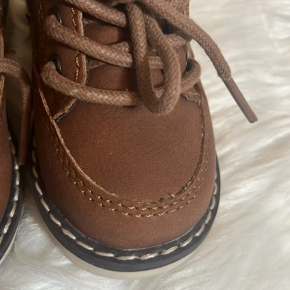 London Fog Brown Toddler Lace Boots